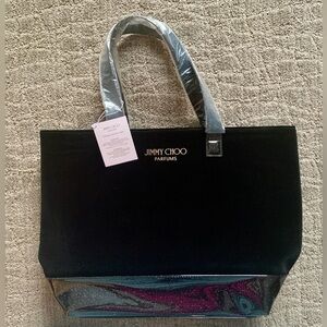Jimmy Choo Black and Silver Tote Bag NEW in Box